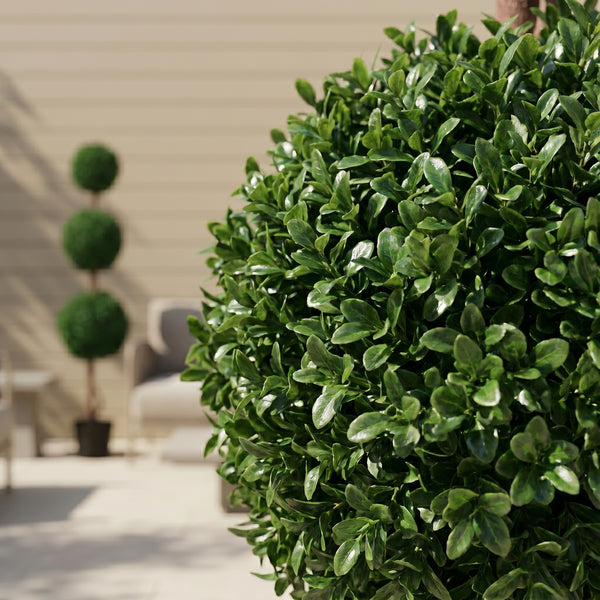 Triple Ball Boxwood Topiary Trees - 120cm/4ft (Set of 2) - A1006-C