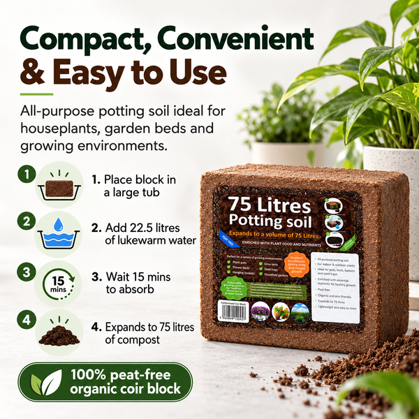 Organic All Purpose Potting Compost Soil - 75Ltr - C1160