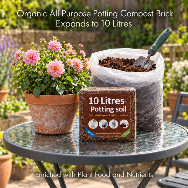 24 Packs Organic All Purpose Potting Compost Expands to 10 Litres - C1452