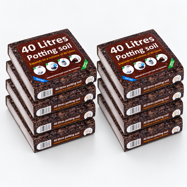 8 Packs Organic All Purpose Potting Compost Expands to 40 Litres - C1453