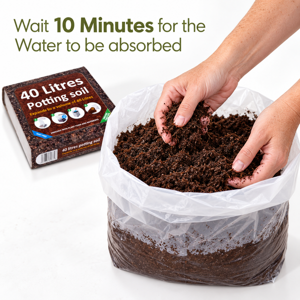 8 Packs Organic All Purpose Potting Compost Expands to 40 Litres - C1453