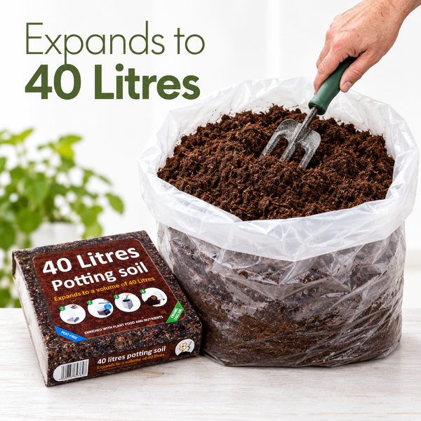 8 Packs Organic All Purpose Potting Compost Expands to 40 Litres - C1453