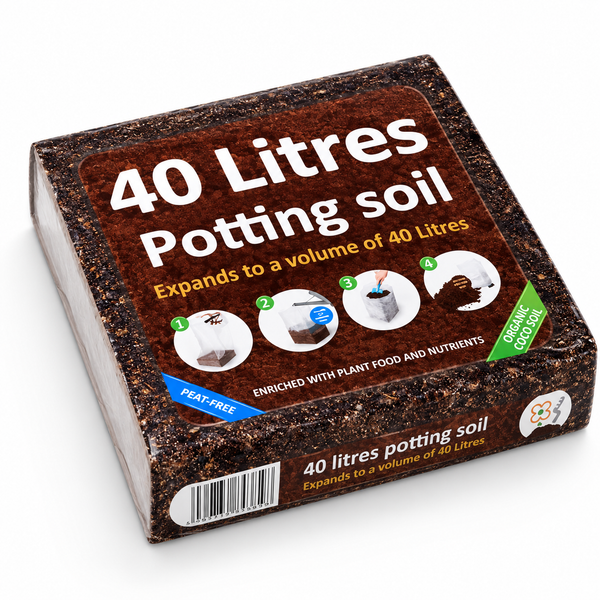8 Packs Organic All Purpose Potting Compost Expands to 40 Litres - C1453