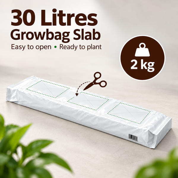 4 Vegetable Grow Bags, Organic All Purpose Potting Compost, Expands to 30 Litre - C1456