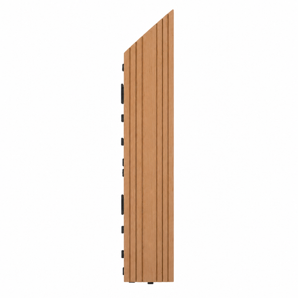 Dekco 1 Piece Teak Composite Interlocking Right Edging Tile 37cm x 7cm - DE1361