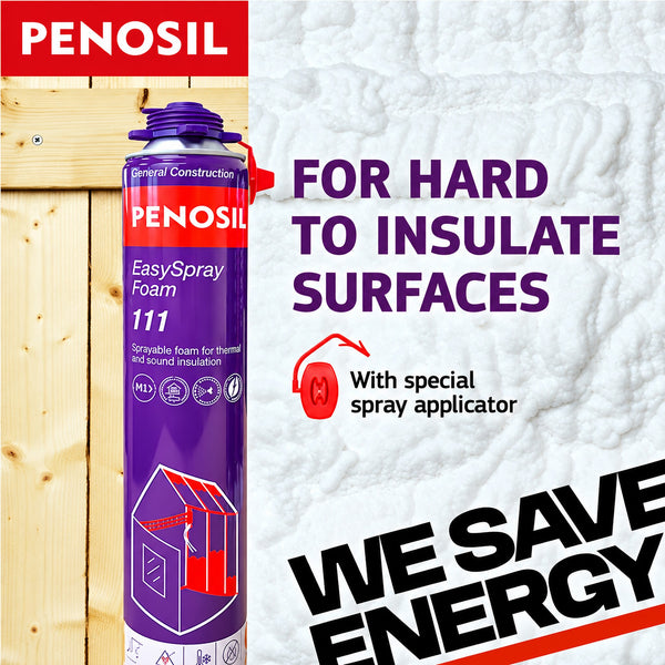Penosil DIY Easy Spray Foam Insulation 700ml Can 'Gun-Applied' - Applicator Not Included - DIY1426