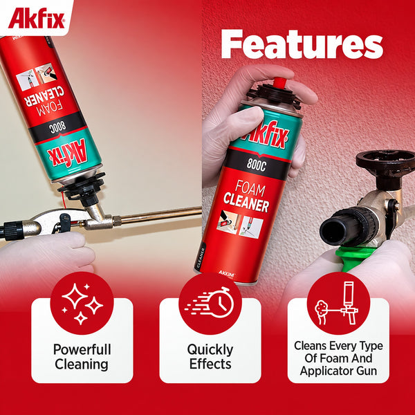 Akfix 800C Insulation Spray Foam Gun Cleaner - DIY1715
