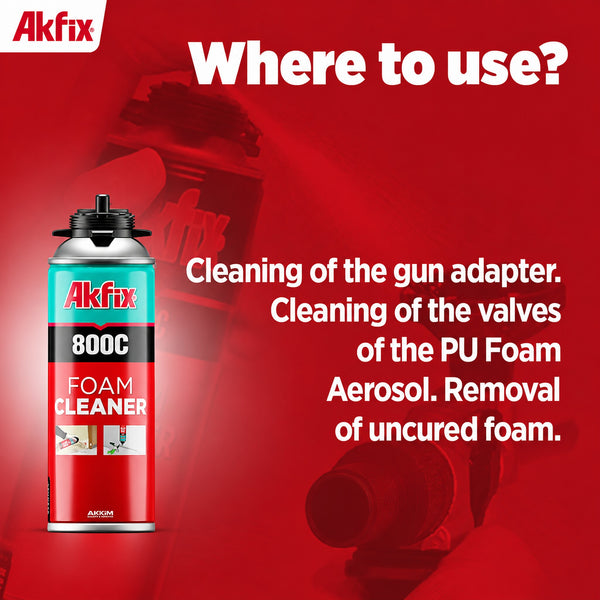 Akfix 800C Insulation Spray Foam Gun Cleaner - DIY1715