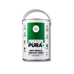 PURA+ Acrylic Mould Resistant Paint - Matte White - 5L - DIY2001-MA