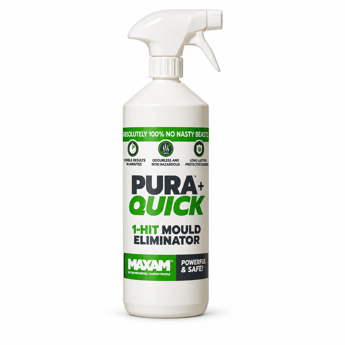 MAXAM PURA+ QUICK 1-Hit Mould Eliminator - 1L Trigger Spray - DIY2014-MA