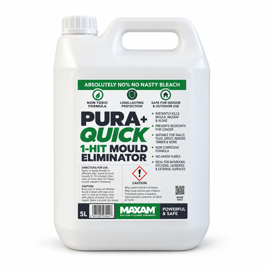 MAXAM PURA+ QUICK 1-Hit Mould Eliminator - 5L Trigger Spray - DIY2015-MA