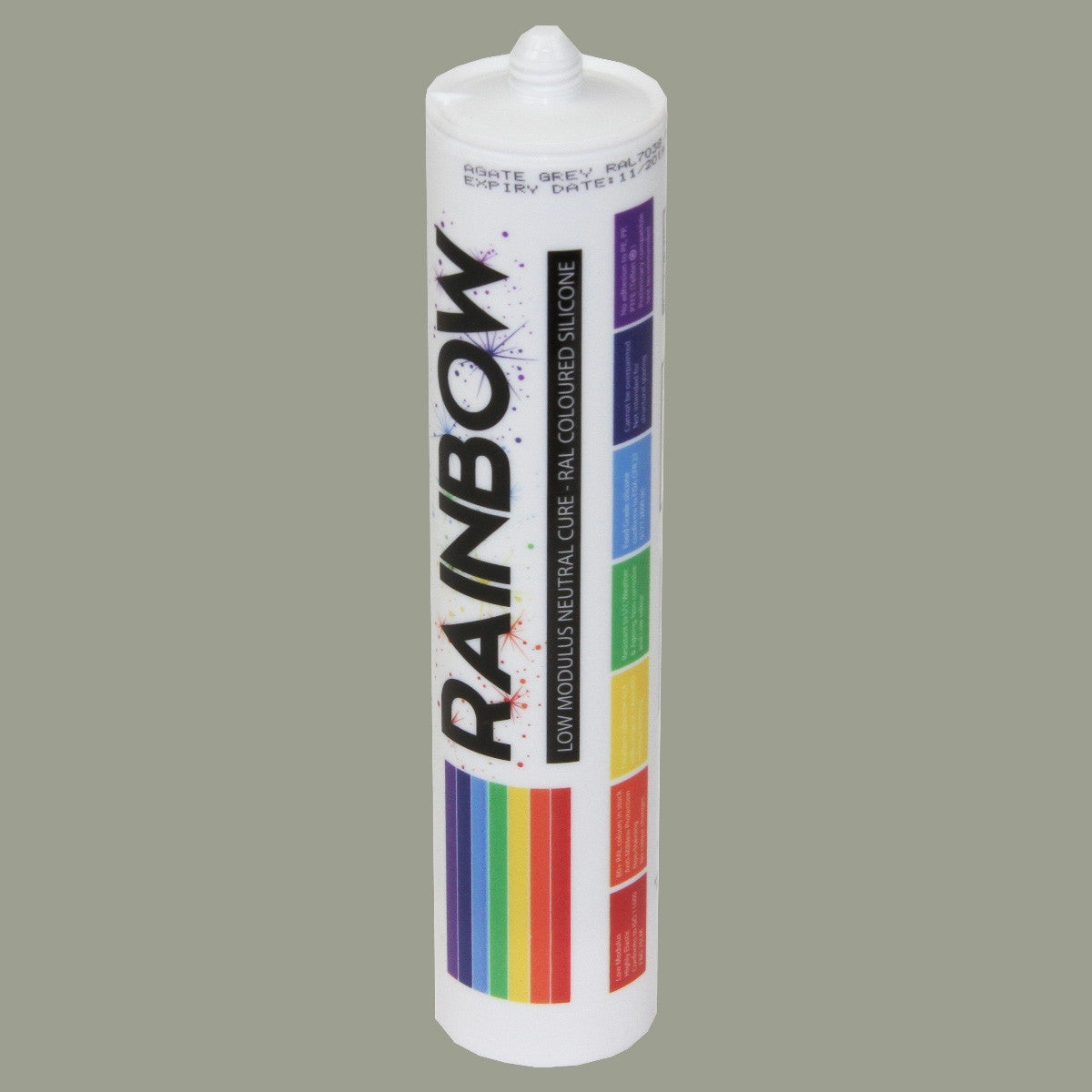 Rainbow RAL 7030 Silicone Sealant Stone Grey - 300ml - Durable & Anti-Mould - For Kitchen, Bathroom, Showers & Other Sanitary Areas - DIY7030