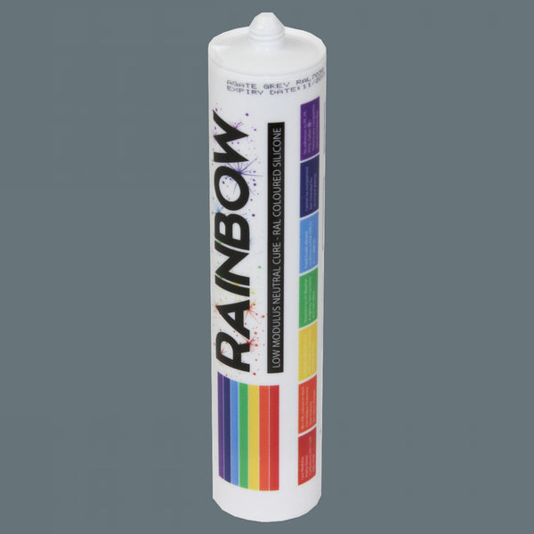 Rainbow RAL 7031 Silicone Sealant Blue Grey - 300ml - Durable & Anti-Mould - For Kitchen, Bathroom, Showers & Other Sanitary Areas - DIY7031