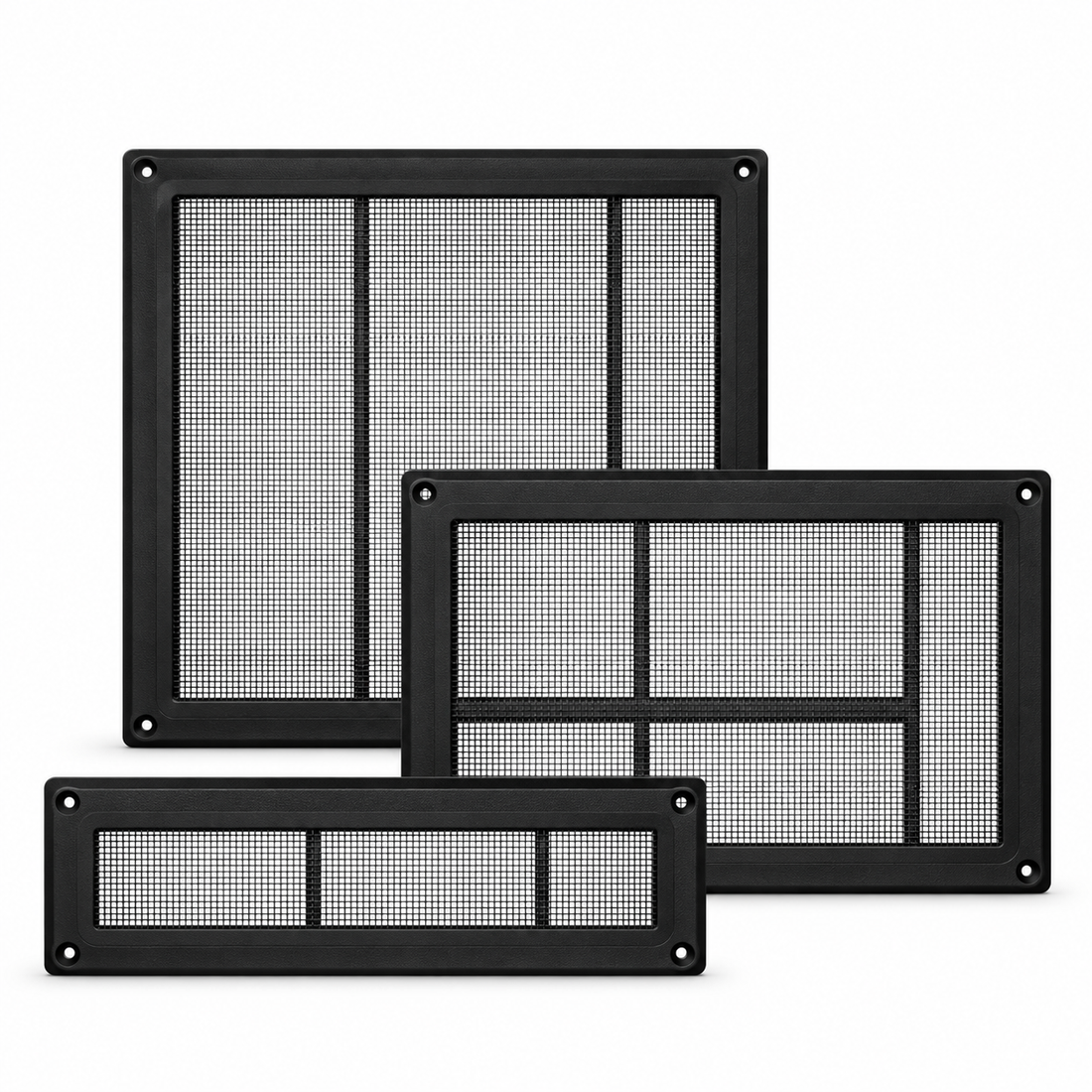 MAXAM Maxvent Plastic Air Brick Cover - Black - Various Sizes Available