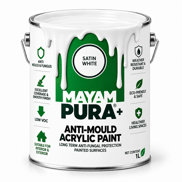 MAXAM PURA+ Acrylic Mould Resistant Paint - Walls and Ceilings 5L - 7 Colours Available