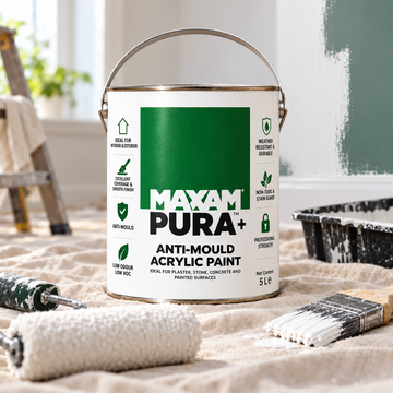 MAXAM PURA+ Acrylic Mould Resistant Paint - Walls and Ceilings 5L - 7 Colours Available