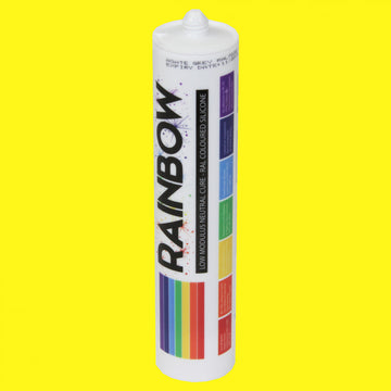 Rainbow RAL 1018 Silicone Sealant Zinc Yellow - 300ml - Durable & Anti-Mould - For Kitchen, Bathroom, Showers & Other Sanitary Areas Brand: Rainbow - DIY1018