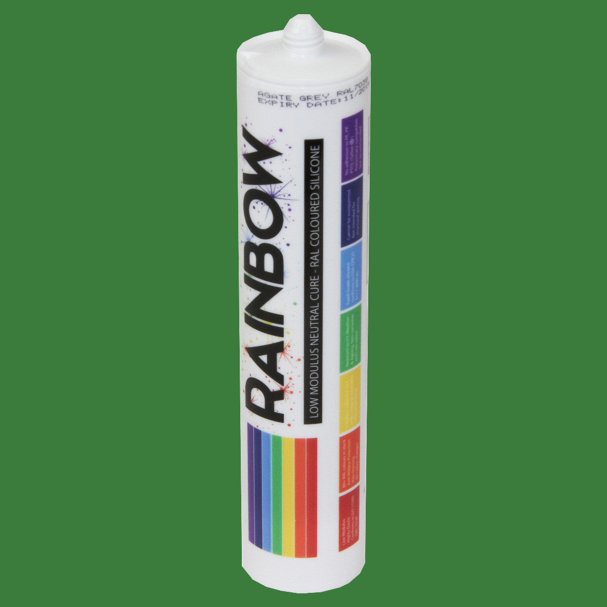 Rainbow RAL 6001 Silicone Sealant Emerald Green - 300ml - Durable & Anti-Mould - For Kitchen, Bathroom, Showers & Other Sanitary Areas Brand: Rainbow - DIY6001