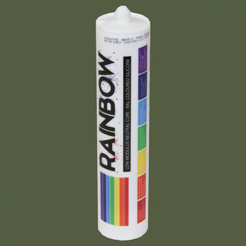 Rainbow RAL 6003 Silicone Sealant Olive Green - 300ml - Durable & Anti-Mould - For Kitchen, Bathroom, Showers & Other Sanitary Areas Brand: Rainbow - DIY6003