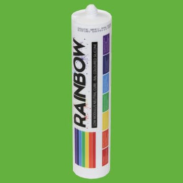 Rainbow RAL 6018 Silicone Sealant Yellow Green - 300ml - Durable & Anti-Mould - For Kitchen, Bathroom, Showers & Other Sanitary Areas Brand: Rainbow - DIY6018