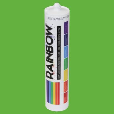 Rainbow RAL 6018 Silicone Sealant Yellow Green - 300ml - Durable & Anti-Mould - For Kitchen, Bathroom, Showers & Other Sanitary Areas Brand: Rainbow - DIY6018
