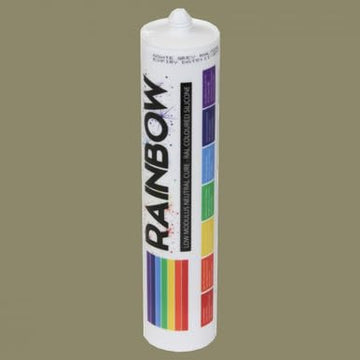 Rainbow RAL 7002 Silicone Sealant Olive Grey - 300ml - Durable & Anti-Mould - For Kitchen, Bathroom, Showers & Other Sanitary Areas Brand: Rainbow - DIY7002
