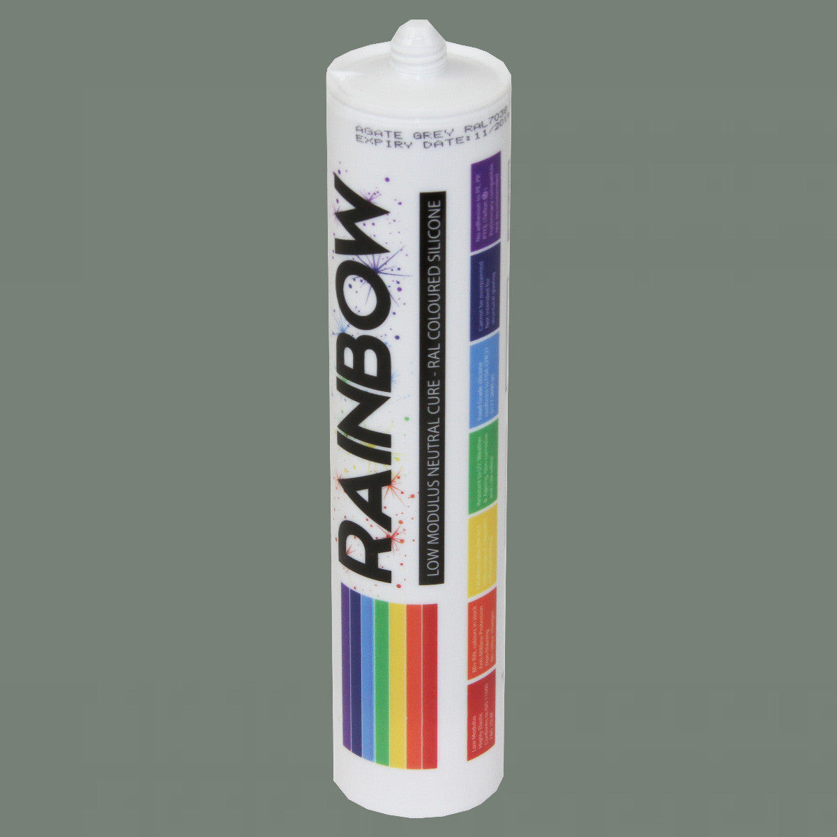 Rainbow RAL 7005 Silicone Sealant Mouse Grey - 300ml - Durable & Anti-Mould - For Kitchen, Bathroom, Showers & Other Sanitary Areas Brand: Rainbow - DIY7005