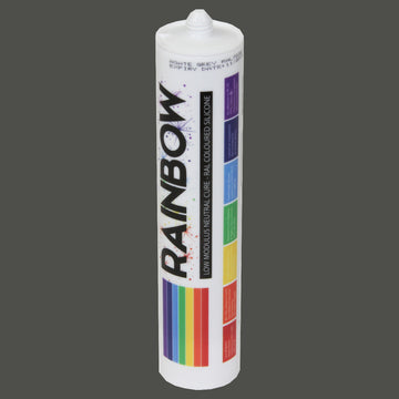 Rainbow RAL 7022 Silicone Sealant Umber Grey - 300ml - Durable & Anti-Mould - For Kitchen, Bathroom, Showers & Other Sanitary Areas - DIY7022