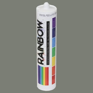 Rainbow RAL 7023 Silicone Sealant Concrete Grey - 300ml - Durable & Anti-Mould - For Kitchen, Bathroom, Showers & Other Sanitary Areas - DIY7023