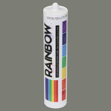 Rainbow RAL 7023 Silicone Sealant Concrete Grey - 300ml - Durable & Anti-Mould - For Kitchen, Bathroom, Showers & Other Sanitary Areas - DIY7023