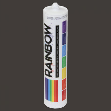 Rainbow RAL 8019 Silicone Sealant Grey Brown - 300ml - Durable & Anti-Mould - For Kitchen, Bathroom, Showers & Other Sanitary Areas - DIY8019