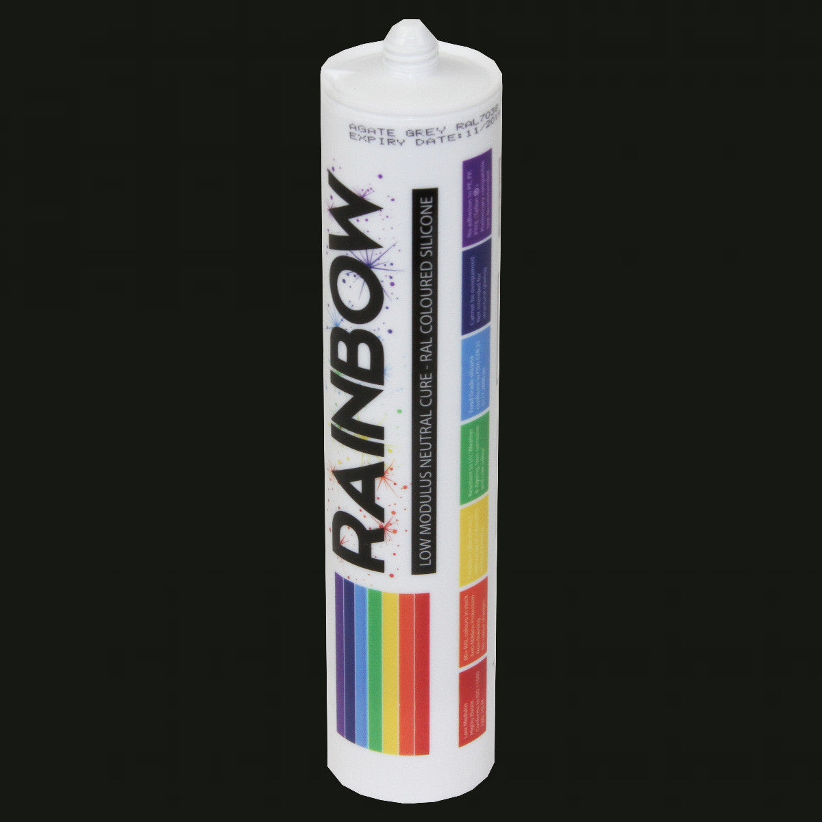 Rainbow RAL 8022 Silicone Sealant Black Brown - 300ml - Durable & Anti-Mould - For Kitchen, Bathroom, Showers & Other Sanitary Areas - DIY8022