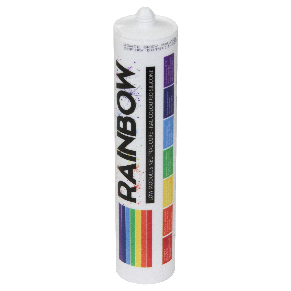 Rainbow RAL 9003 Silicone Sealant Signal White - 300ml - Durable & Anti-Mould - For Kitchen, Bathroom, Showers & Other Sanitary Areas - DIY9003