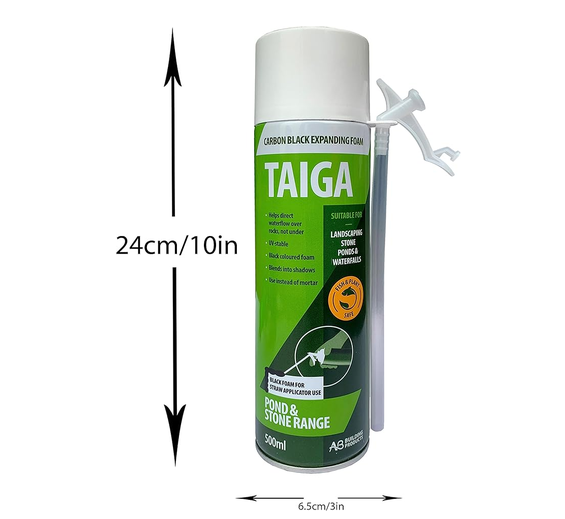 TAIGA Black PU Landscape Pond & Waterfall Foam 500ml - DIY1423