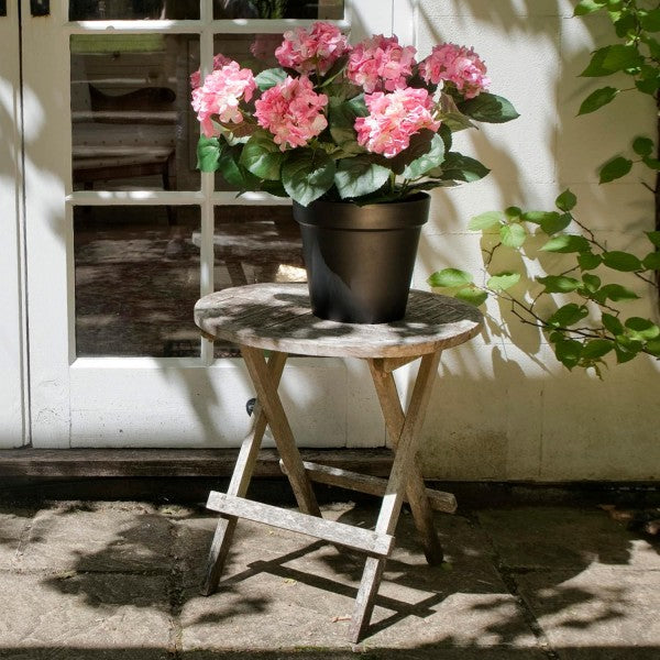 Artificial Pink Hydrangea in Black Pot 50cm/20in - A1355