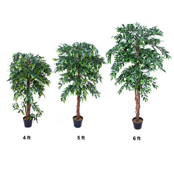 Artificial Ficus Weeping Fig Tree Potted Plant 160cm/5ft - A1274