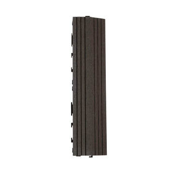 Dekco 1 Piece Brown Composite Interlocking Straight Edging Tile 30cm x 7cm - DE1286