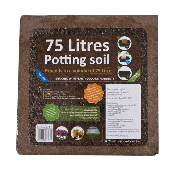5 Packs Organic All Purpose Potting Compost Expands to 75 Litres