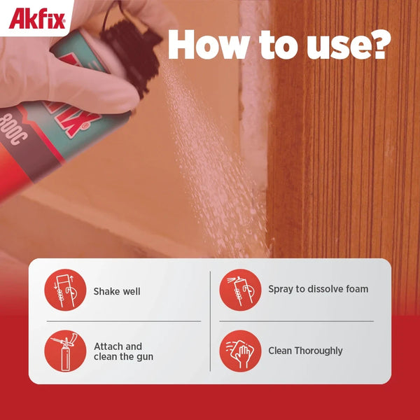 Akfix 800C Insulation Spray Foam Gun Cleaner - DIY1715
