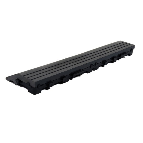 Dekco 1 Piece Black Composite Interlocking Straight Edging Tile 30cm x 7cm - DE1287