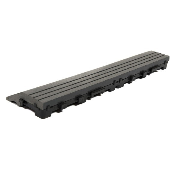 Dekco 1 Piece Grey Composite Interlocking Straight Edging Tile 30cm x 7cm - DE1285