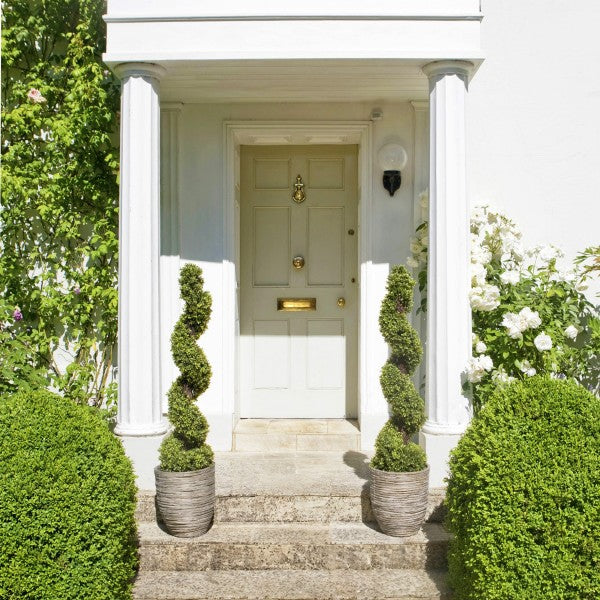  Artificial Spiral Boxwood Topiary Tree 120cm/4ft (Set of 2) - A1025