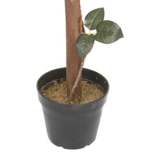 *Clearance* Artificial White Rose Tree 30 Flowers 120cm/4ft - A1406C