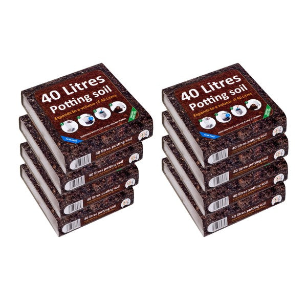8 Packs Organic All Purpose Potting Compost Expands to 40 Litres