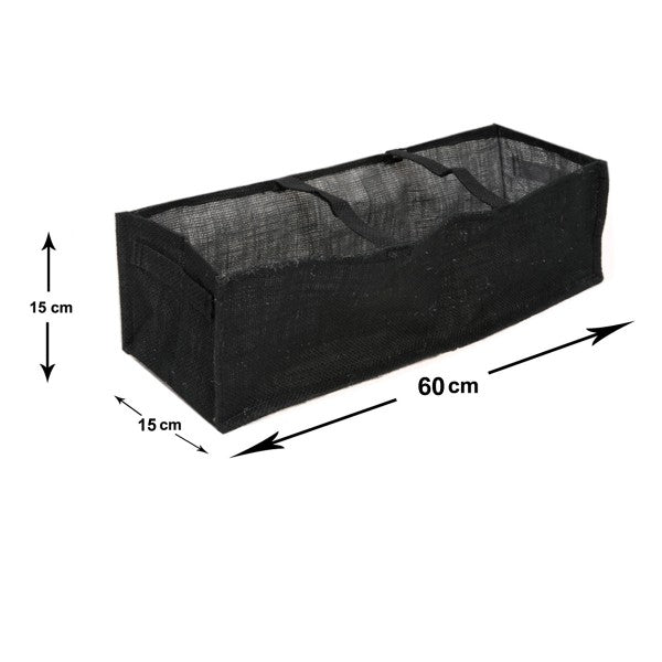 1 x Medium Multi Purpose Black Hessian Grow Bag 24in/60cm - C1408