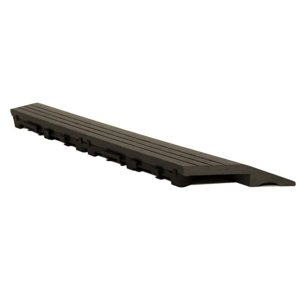 Dekco 1 Piece Brown Composite Interlocking Left Edging Tile 37cm x 7cm - DE1280