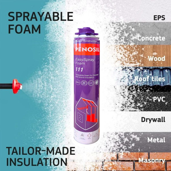 Penosil DIY Easy Spray Foam Insulation 700ml Can 'Gun-Applied' - DIY1426