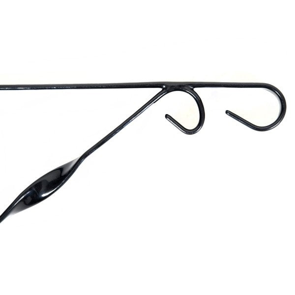 2 x Black Plastic Coated Single Twist Hanging Basket Bracket 12in/30cm - A1407