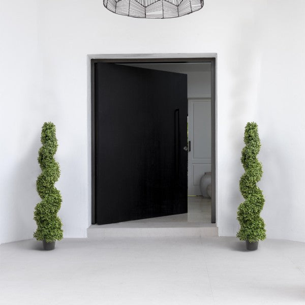 Artificial Premium Spiral Boxwood Topiary Trees 120cm/4ft (Set of 2) - A1004