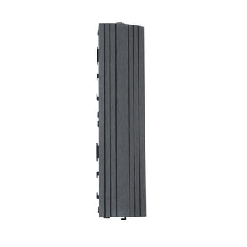 Dekco 1 Piece Grey Composite Interlocking Straight Edging Tile 30cm x 7cm - DE1285